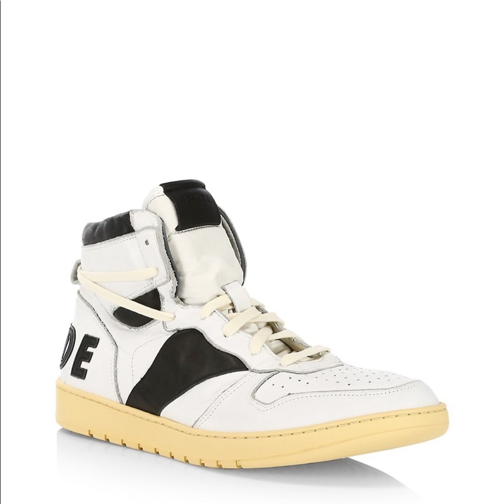 COPY - RHUDE leather logo high top sneaker